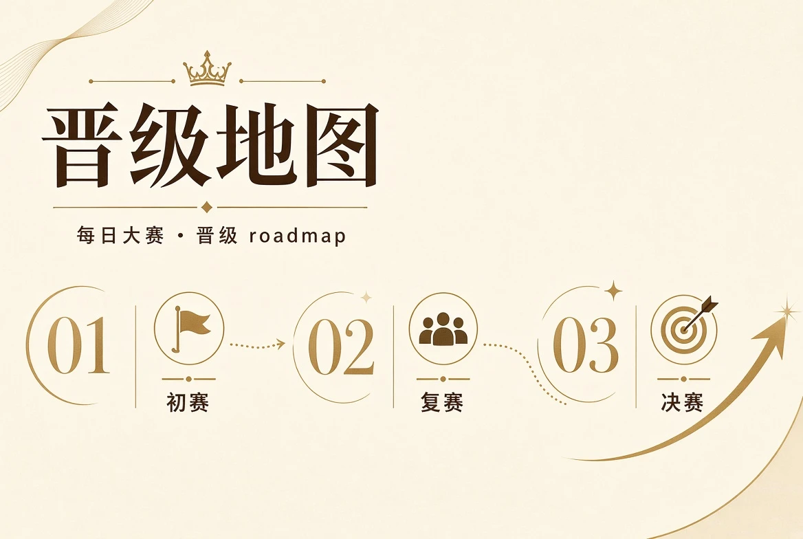 成年赛事晋级阶段线示意视觉